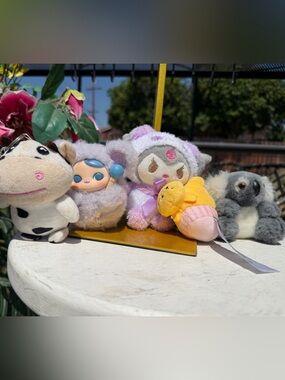 Othr Plush Mini Keychain Set in Lavender, Yellow, Gray, Cream and Pink